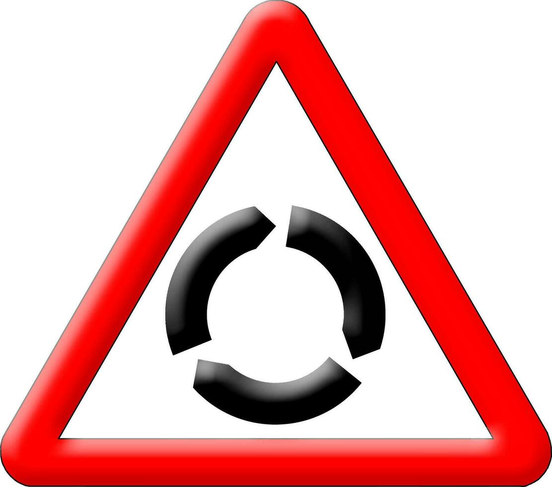 Roundabout traffic sign vector illustration