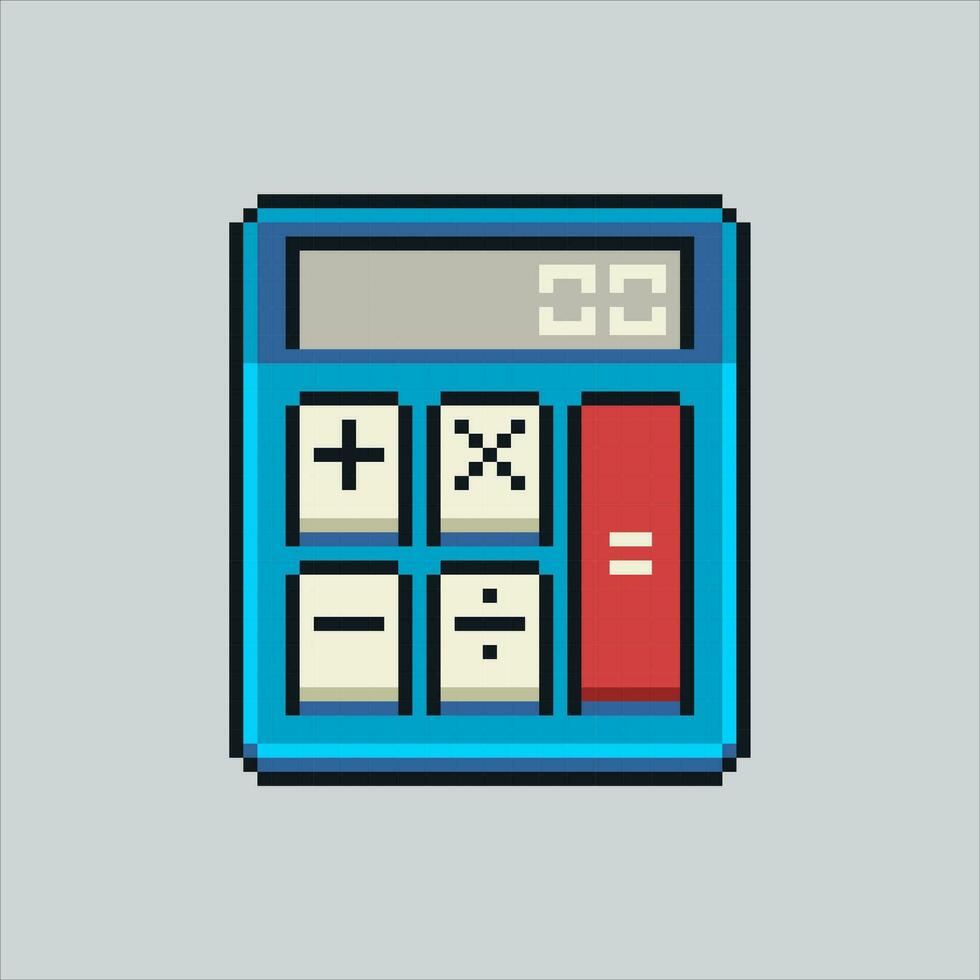 píxel Arte ilustración calculadora. pixelado calculadora. matemáticas calculadora pixelado para el píxel Arte juego y icono para sitio web y vídeo juego. antiguo colegio retro vector