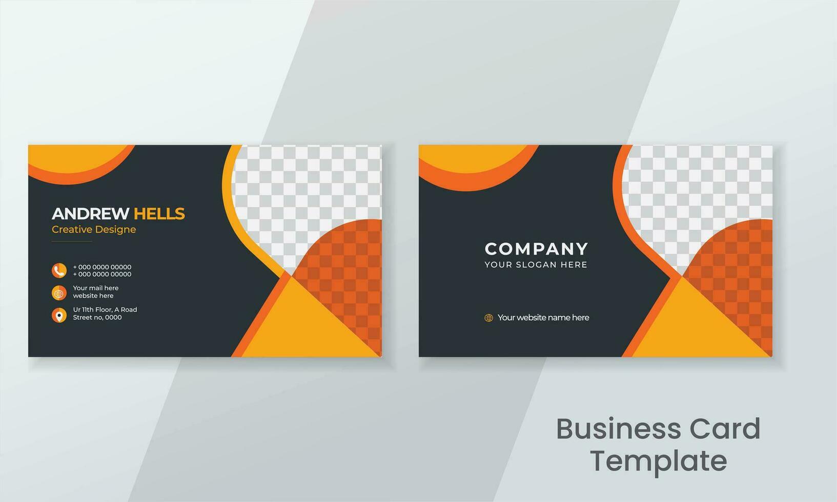 Business card design template, Clean professional business card template, visiting card, business card template. vector