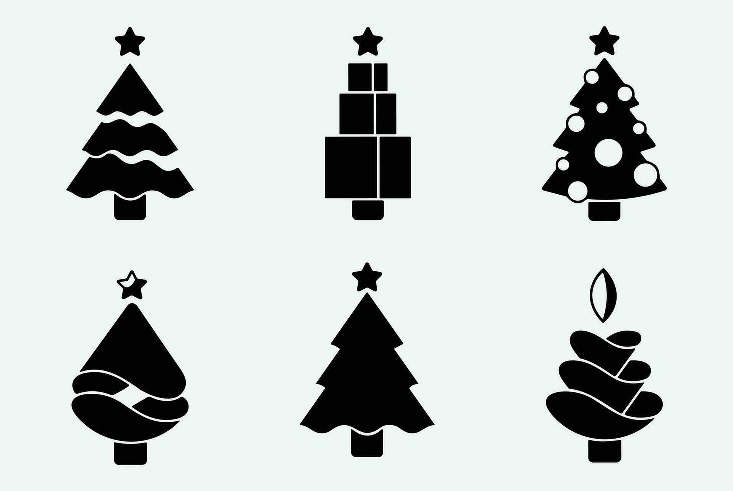 Christmas trees silhouette vector, graphics vector