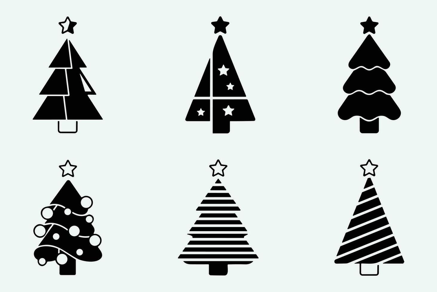 Christmas trees silhouette vector, graphics vector