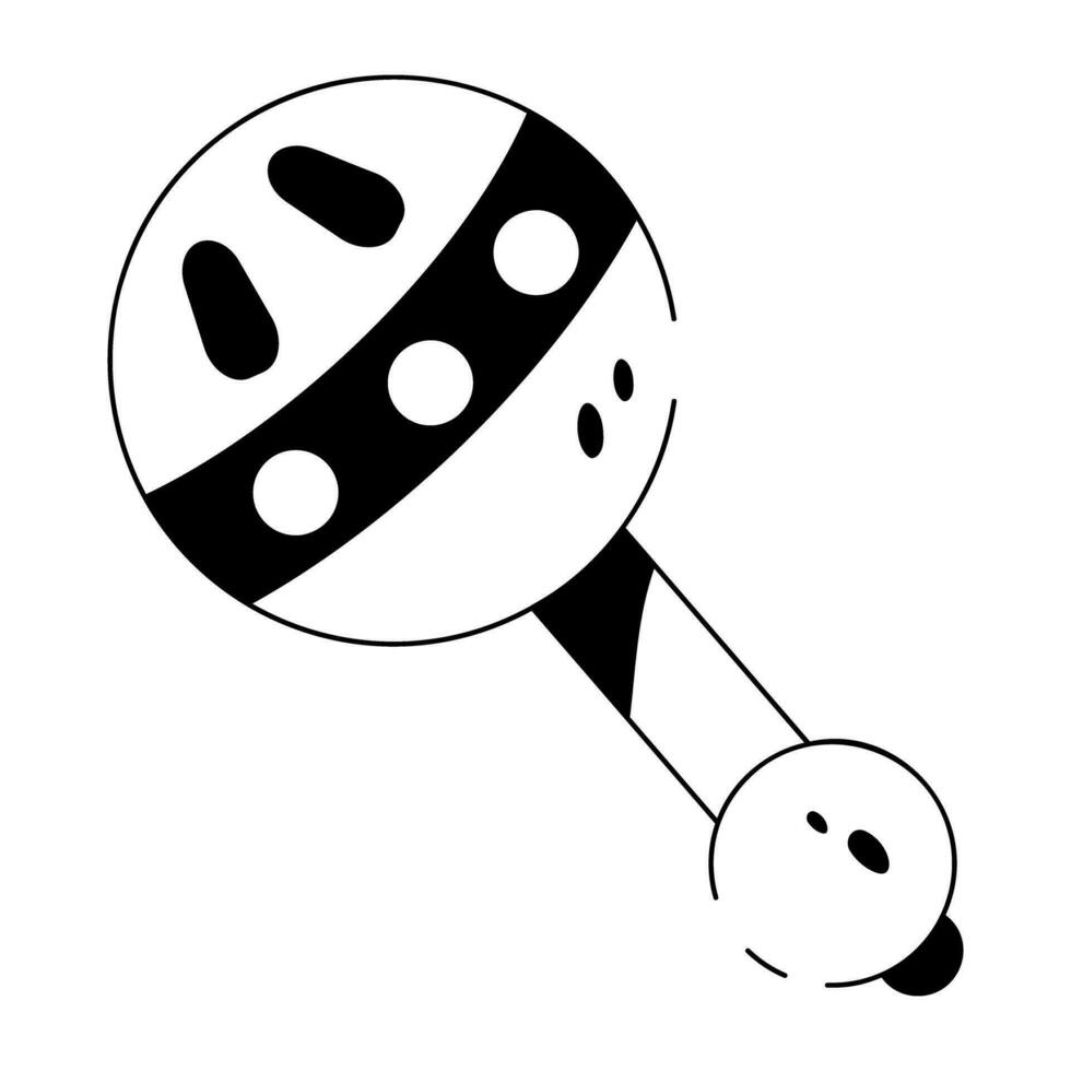 Trendy Baby Rattle vector