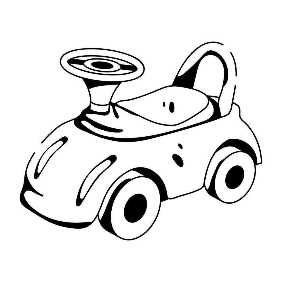 Trendy Baby Car vector
