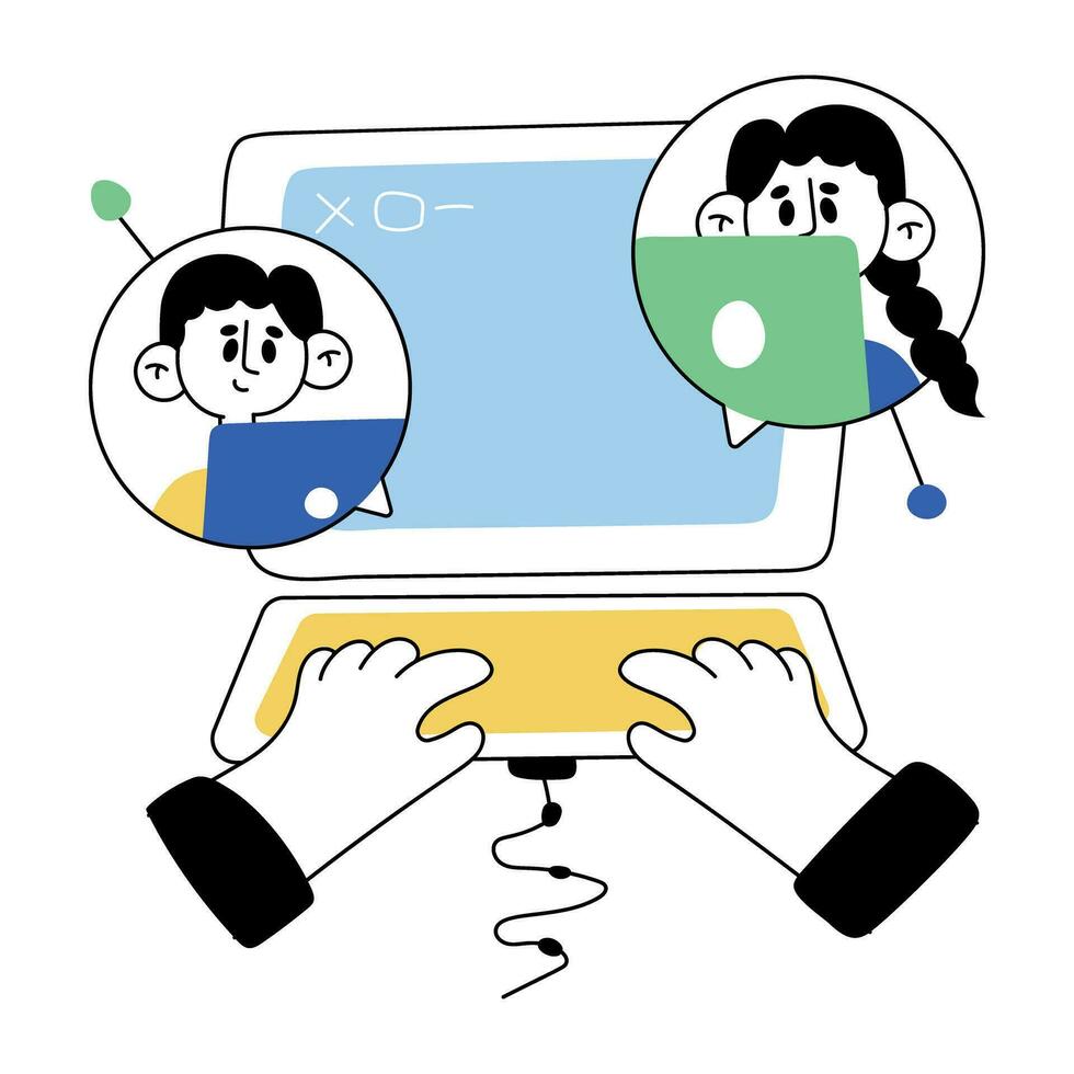 Trendy Group Chat vector