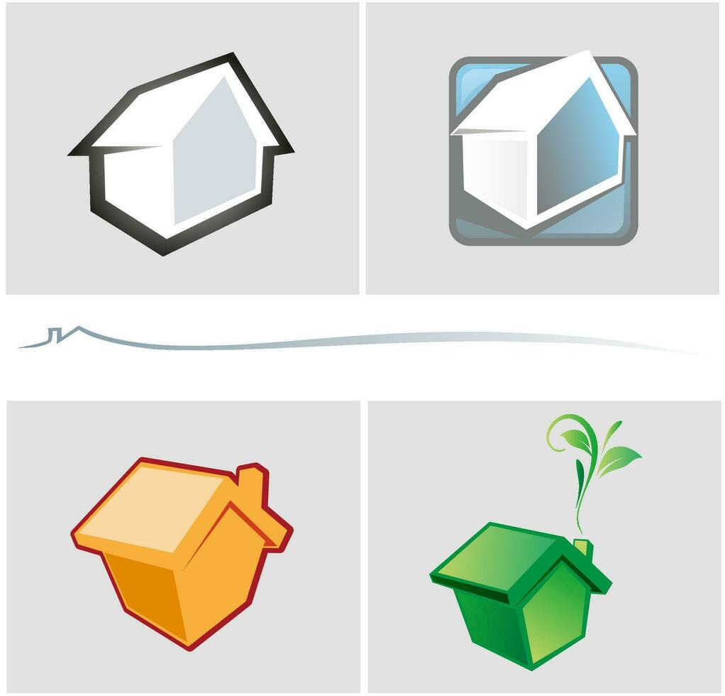 Real estate logo design set. vector illustration