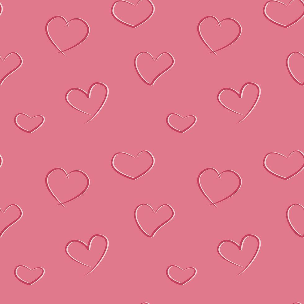 Valentine's hearts pattern vector