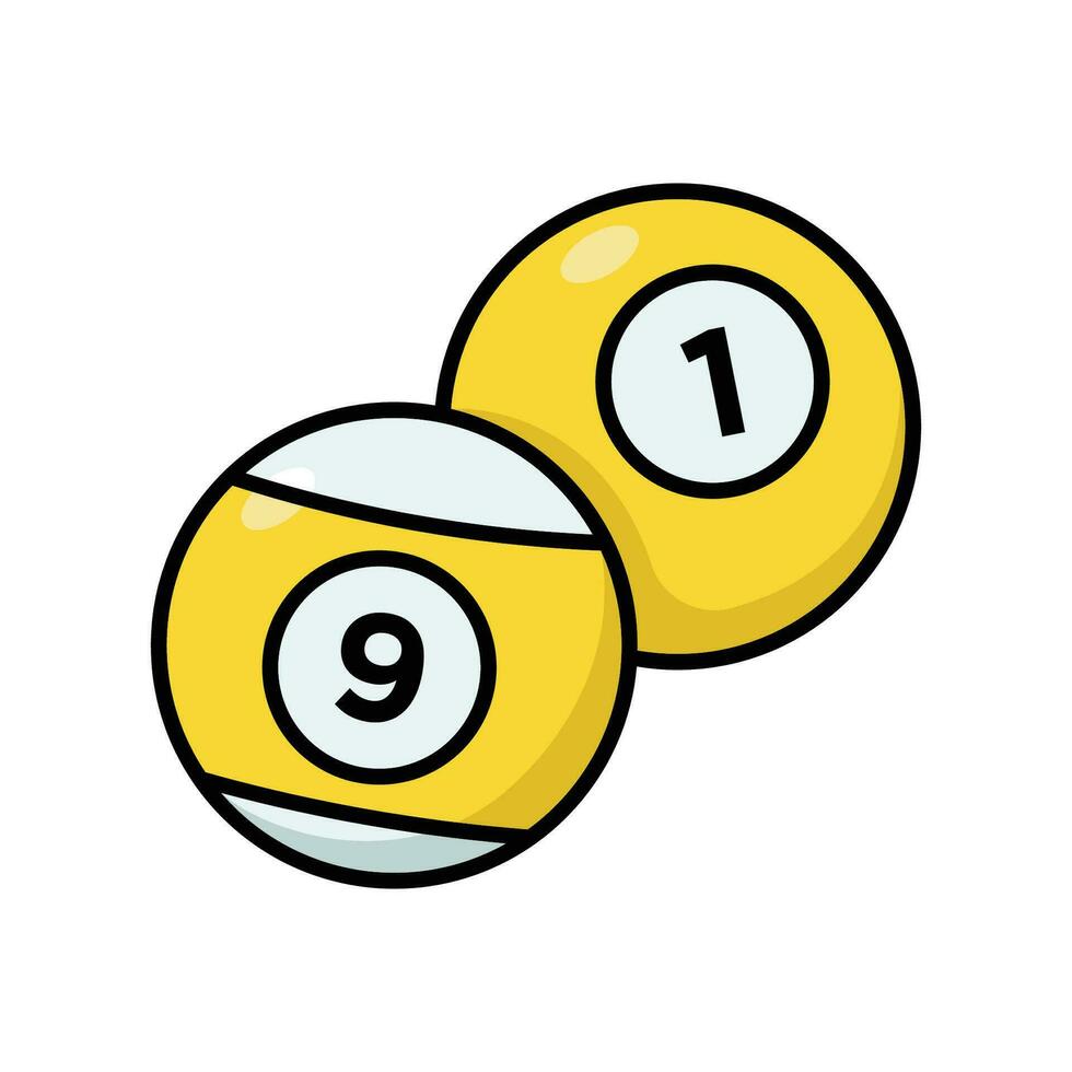 billiard ball icon vector design template simple and clean
