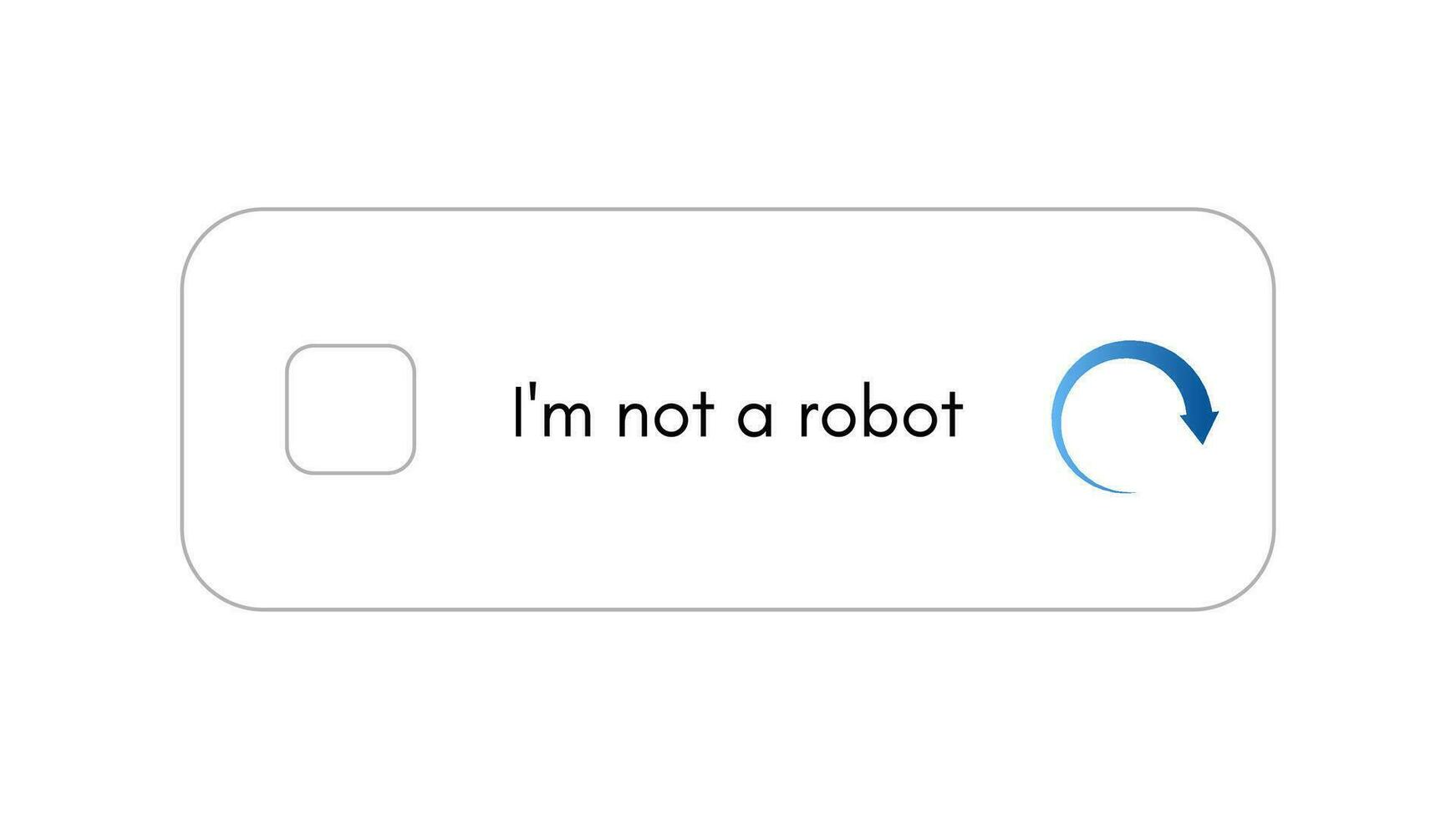 Template for entering captcha I'm not a robot vector