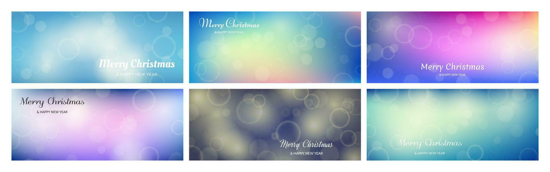 Bokeh background with New Year inscription vector