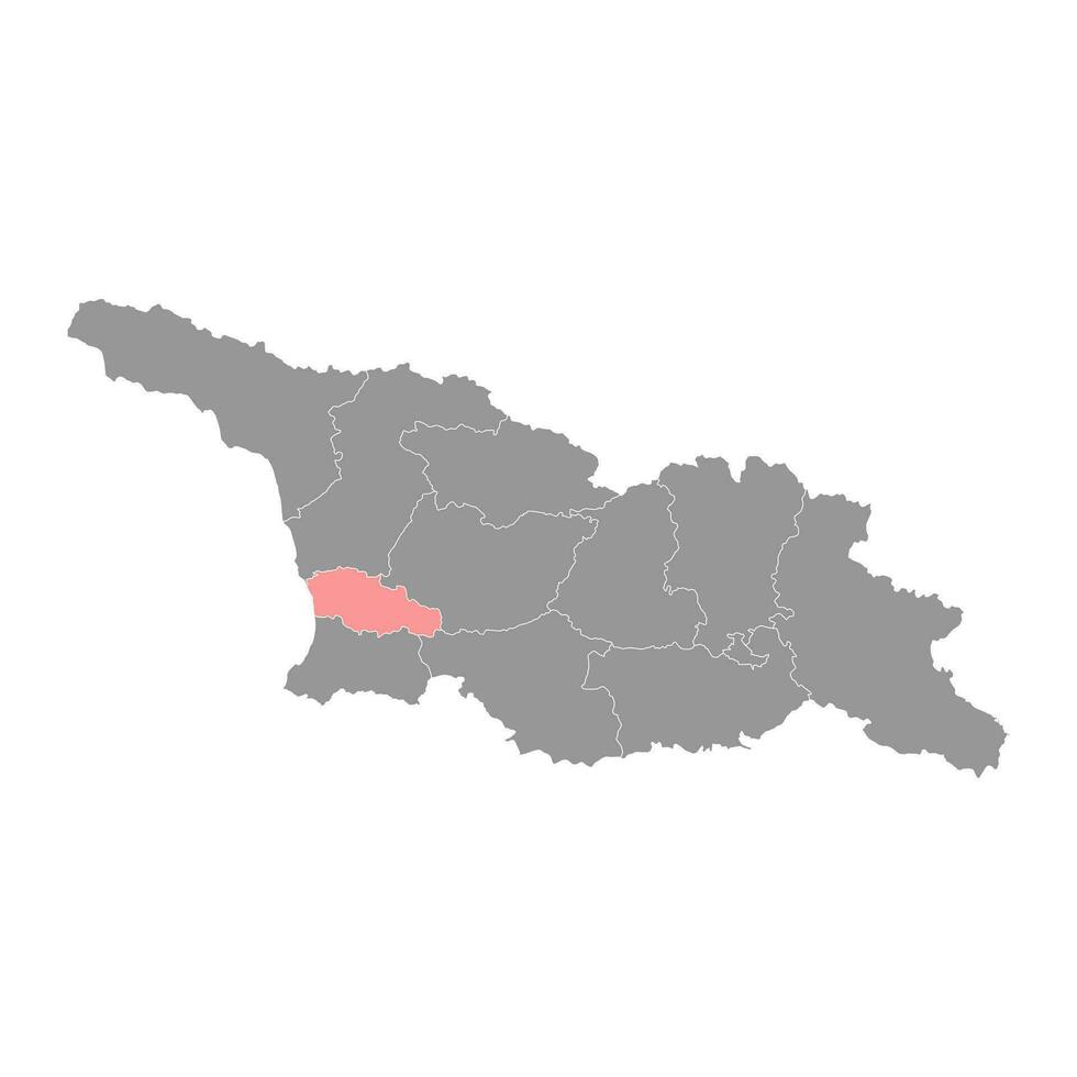 Guria region map, administrative division of Georgia. Vector illustration.