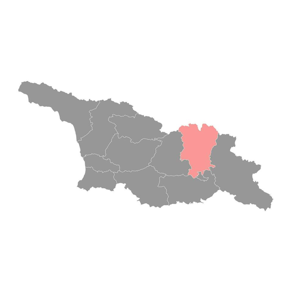 Mtskheta Mtianeti region map, administrative division of Georgia. Vector illustration.