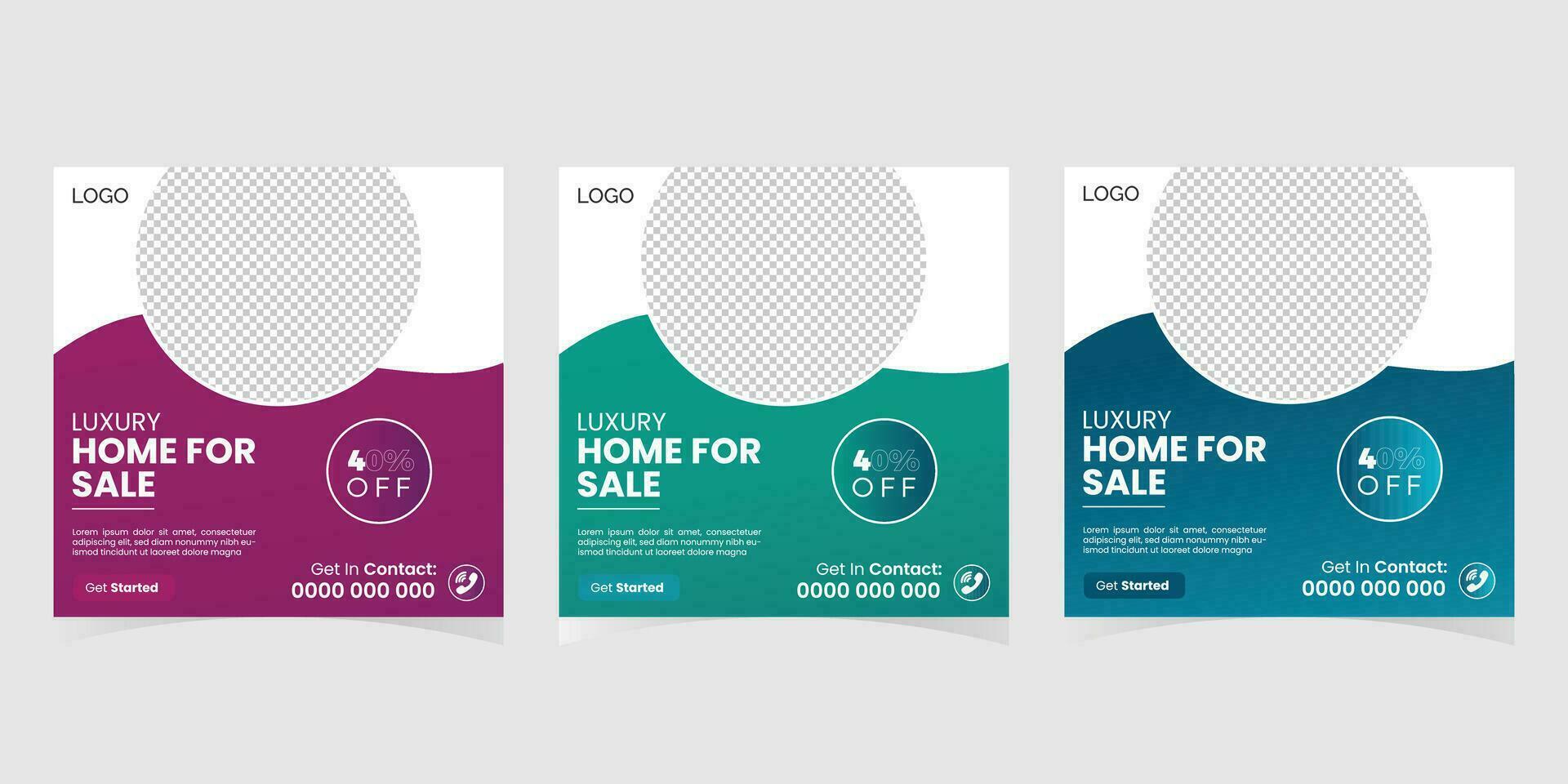 Simple and Clean Home Sale Social Media Post Design Template vector