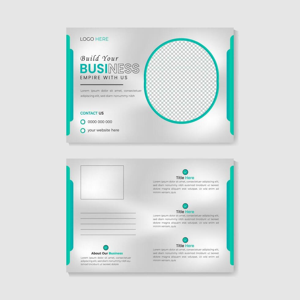 Simple and Clean Business Post Card Design Template vector