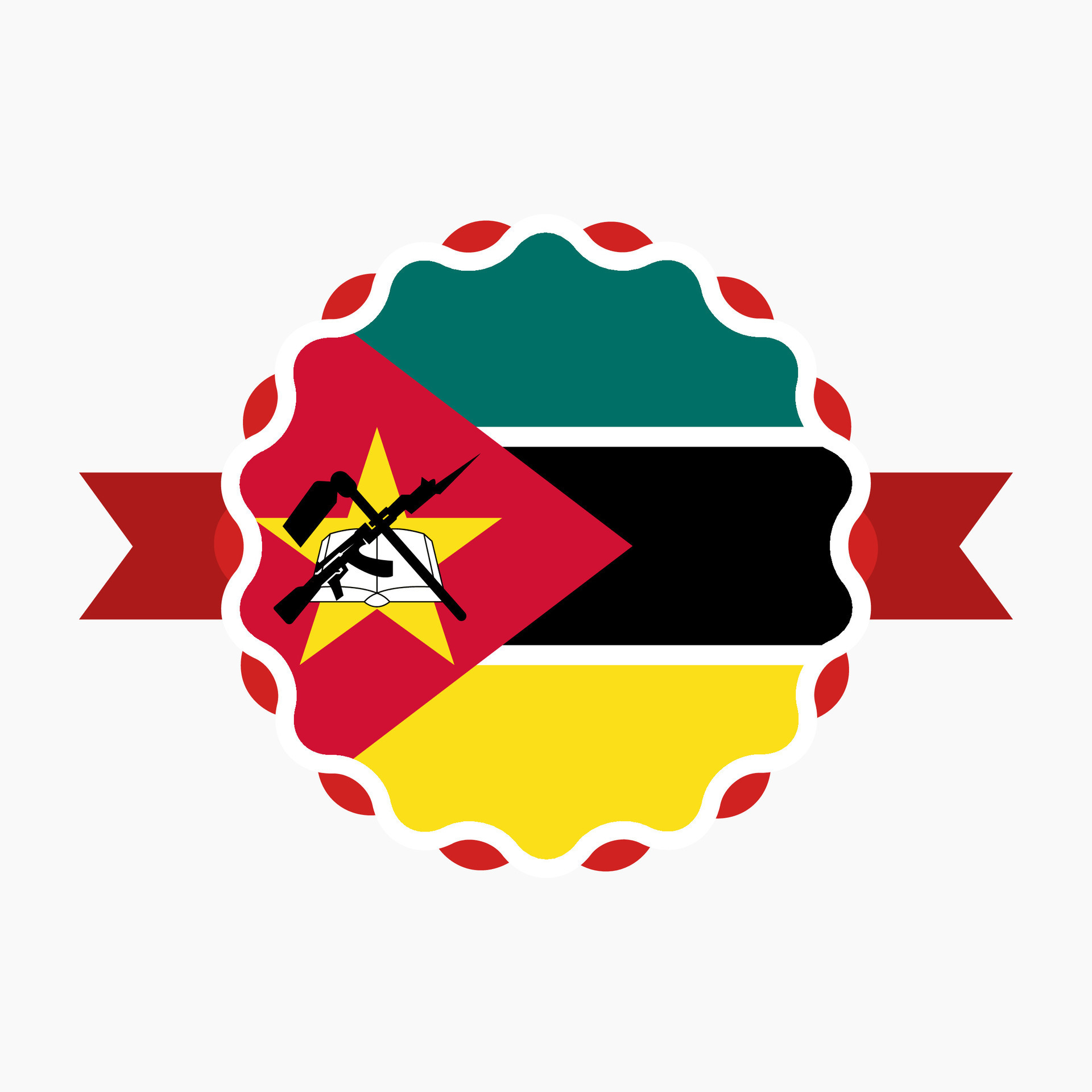 Creative Mozambique Flag Emblem Badge 35044575 Vector Art at Vecteezy