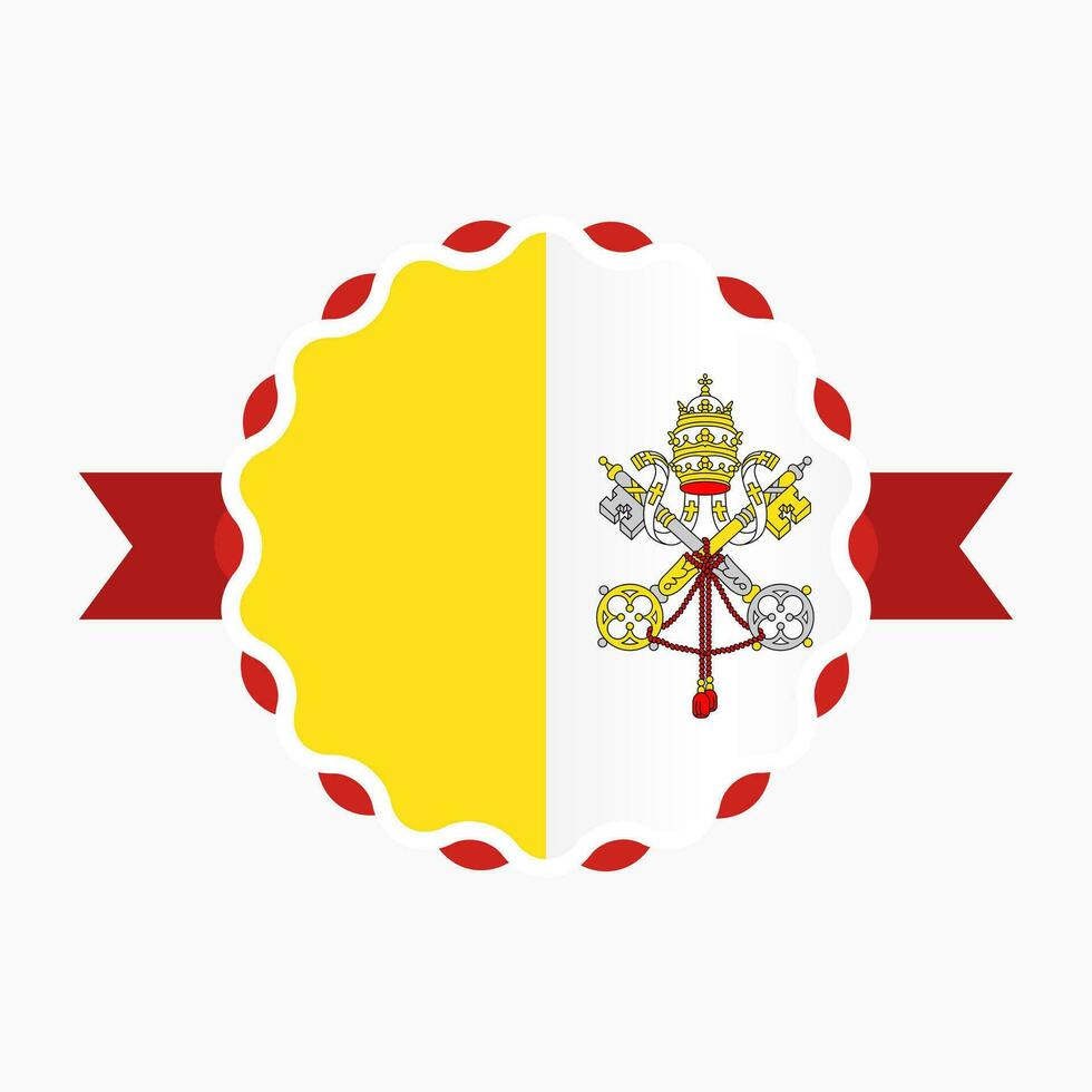 creativo Vaticano bandera emblema Insignia vector