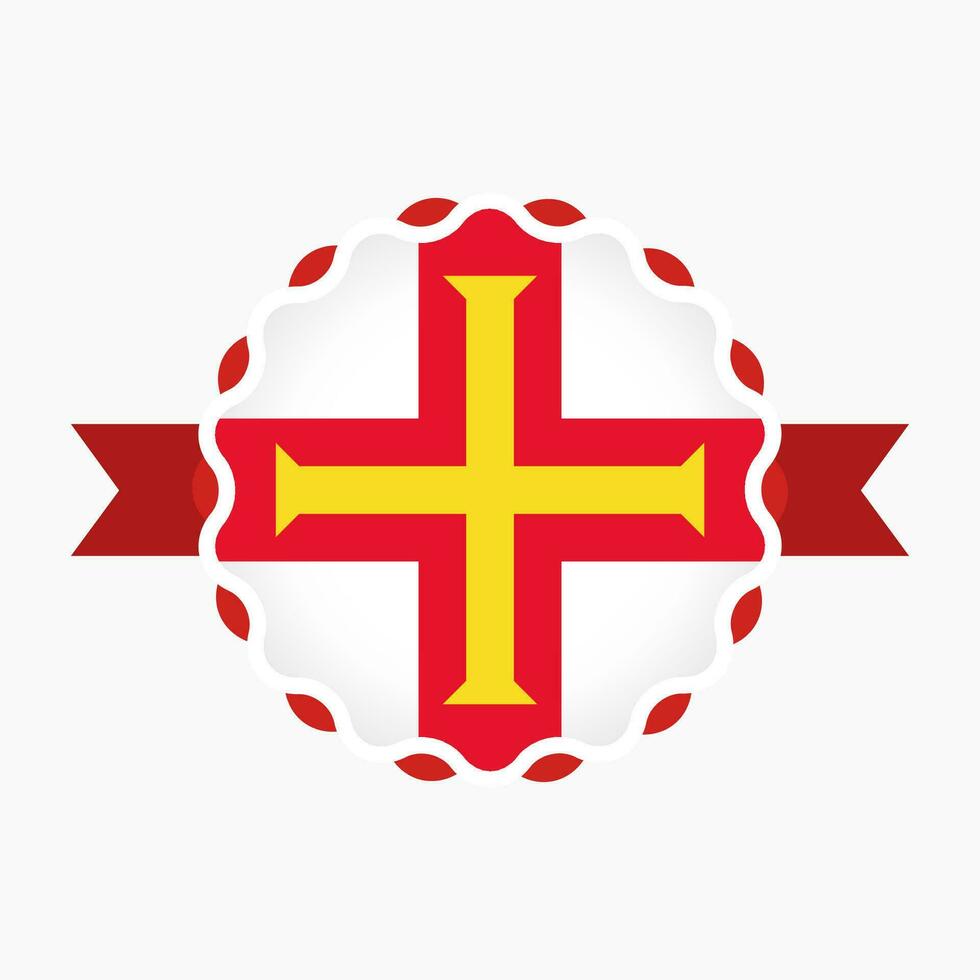 creativo guernsey bandera emblema Insignia vector