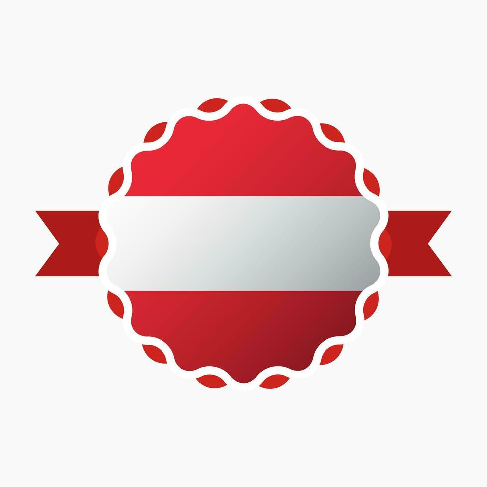 Creative Austria Flag Emblem Badge vector