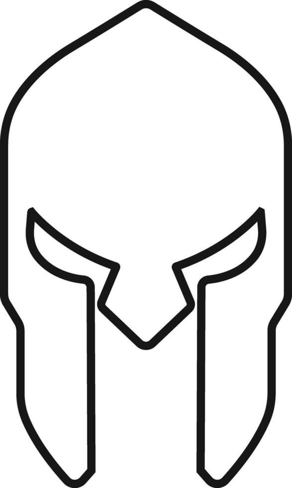spartan helmet icon in line style. isolated on transparent background. use for safety Greek gladiator design elements emblems create for logo, label, sign, symbol. Vector for apps and website