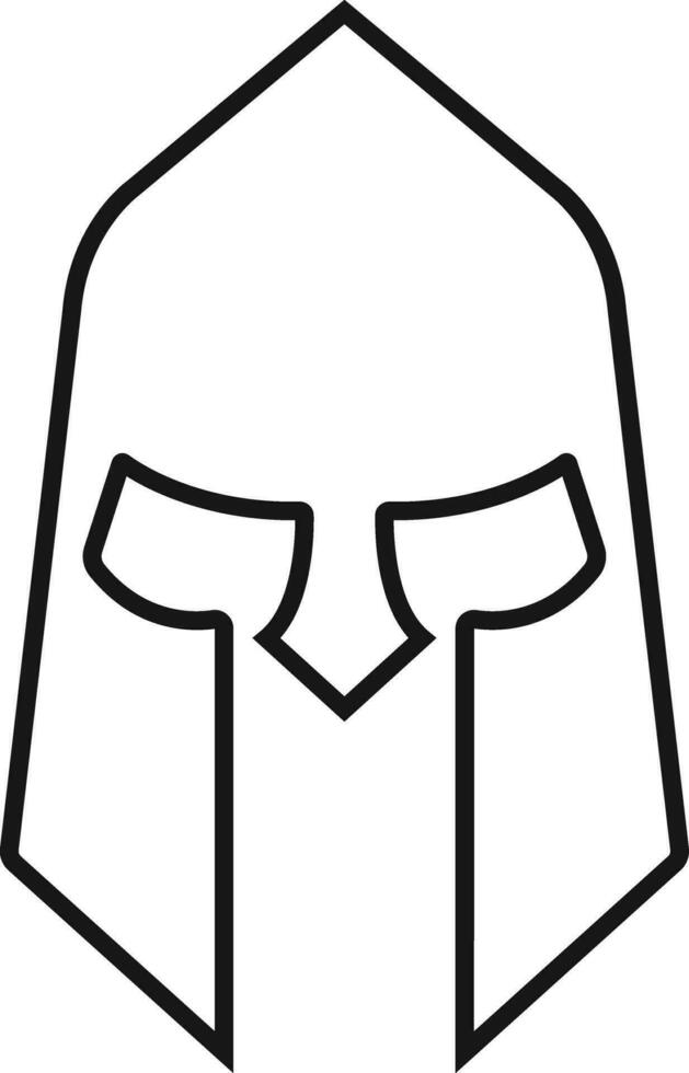 spartan helmet icon in line style. isolated on transparent background. use for safety Greek gladiator design elements emblems create for logo, label, sign, symbol. Vector for apps and website