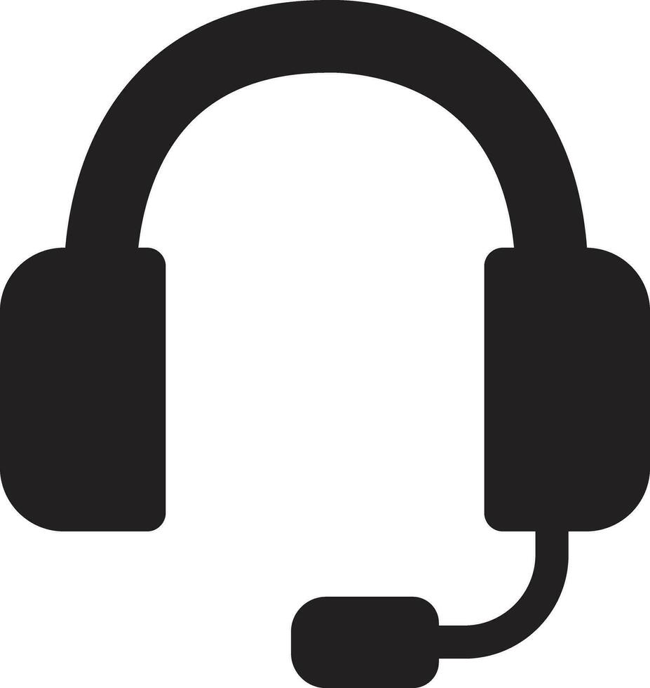 Headphone headset icon in flat style. isolated on transparent background. Audio gadget business concept. Customer service or customer support headset or earphone vector for apps and websites