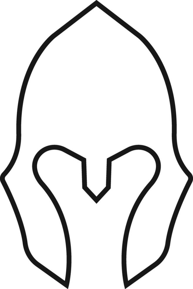 spartan helmet icon in line style. isolated on transparent background. use for safety Greek gladiator design elements emblems create for logo, label, sign, symbol. Vector for apps and website