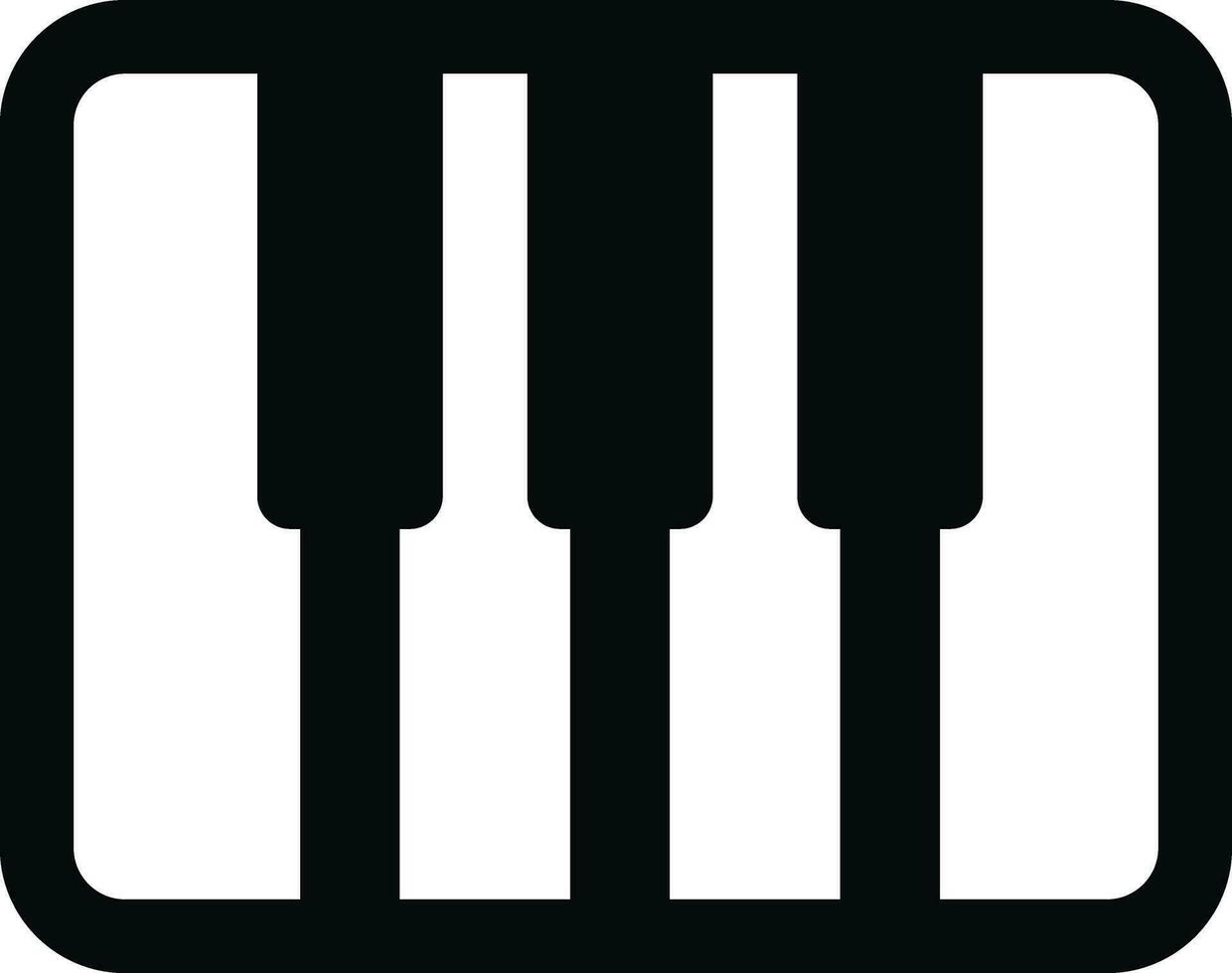 piano icon in flat style. isolated on transparent background. use for Musical waves key signs. design element logo template technology symbol vector for apps and website