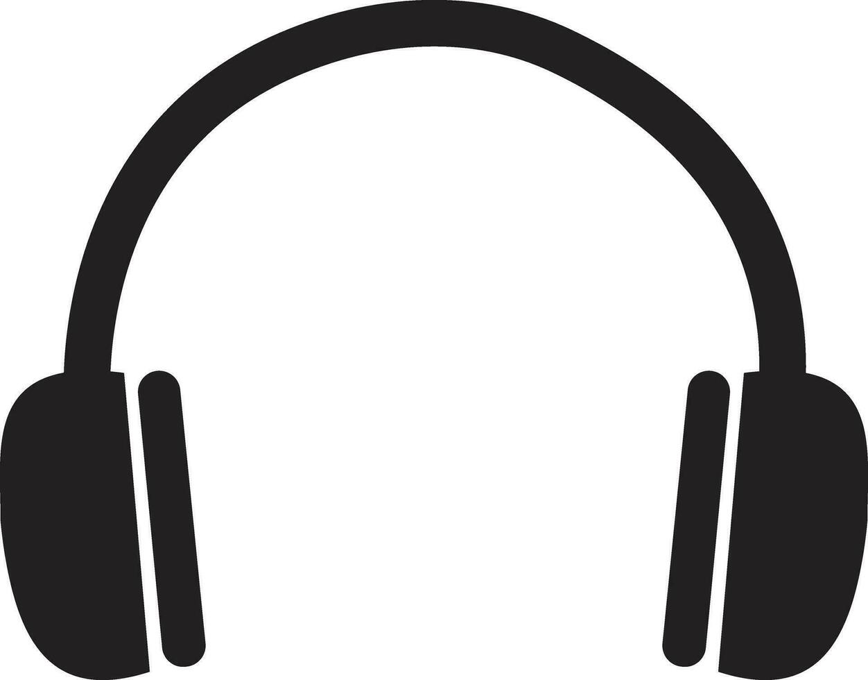 Headphone headset icon in flat style. isolated on transparent background. Audio gadget business concept. Customer service or customer support headset or earphone vector for apps and websites