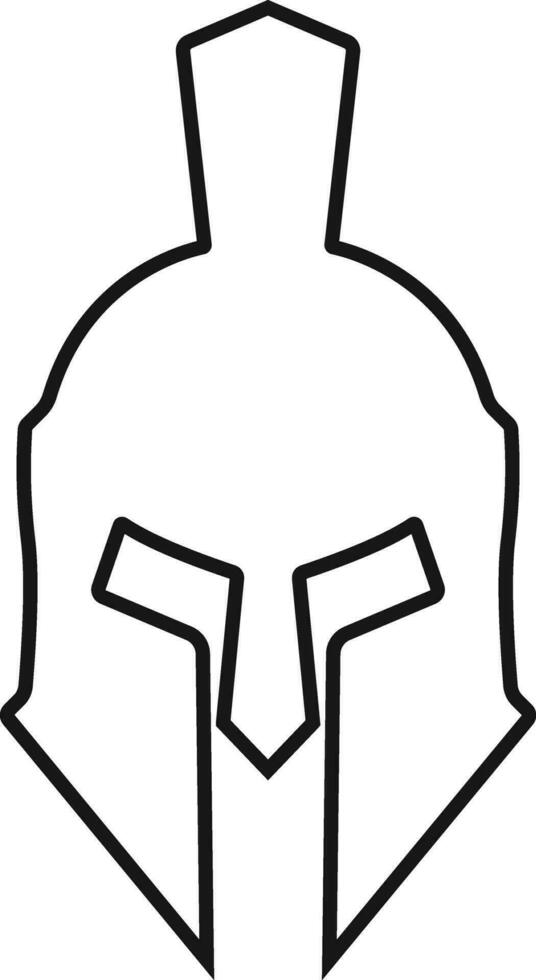 spartan helmet icon in line style. isolated on transparent background. use for safety Greek gladiator design elements emblems create for logo, label, sign, symbol. Vector for apps and website