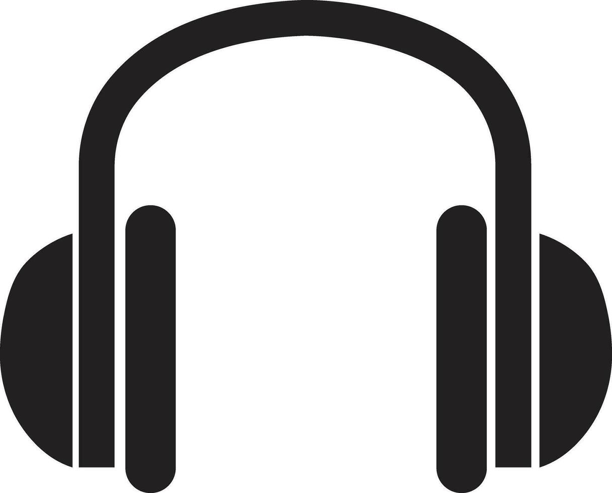 Headphone headset icon in flat style. isolated on transparent background. Audio gadget business concept. Customer service or customer support headset or earphone vector for apps and websites