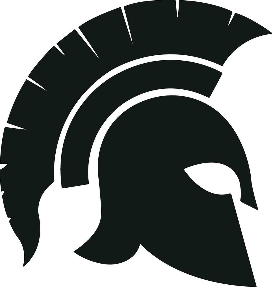 spartan helmet icon in flat style. isolated on transparent background. use for safety Greek gladiator design elements emblems create for logo, label, sign, symbol. Vector for apps and website
