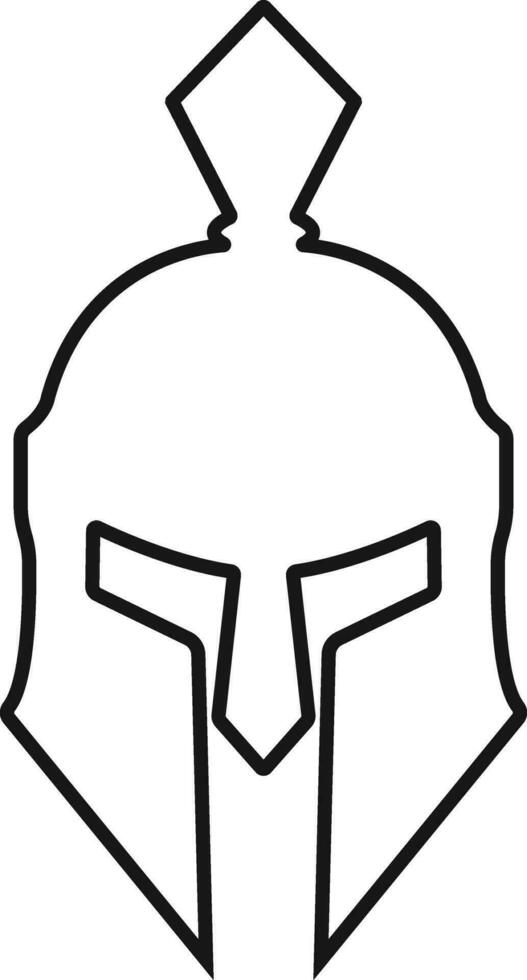 spartan helmet icon in line style. isolated on transparent background ...
