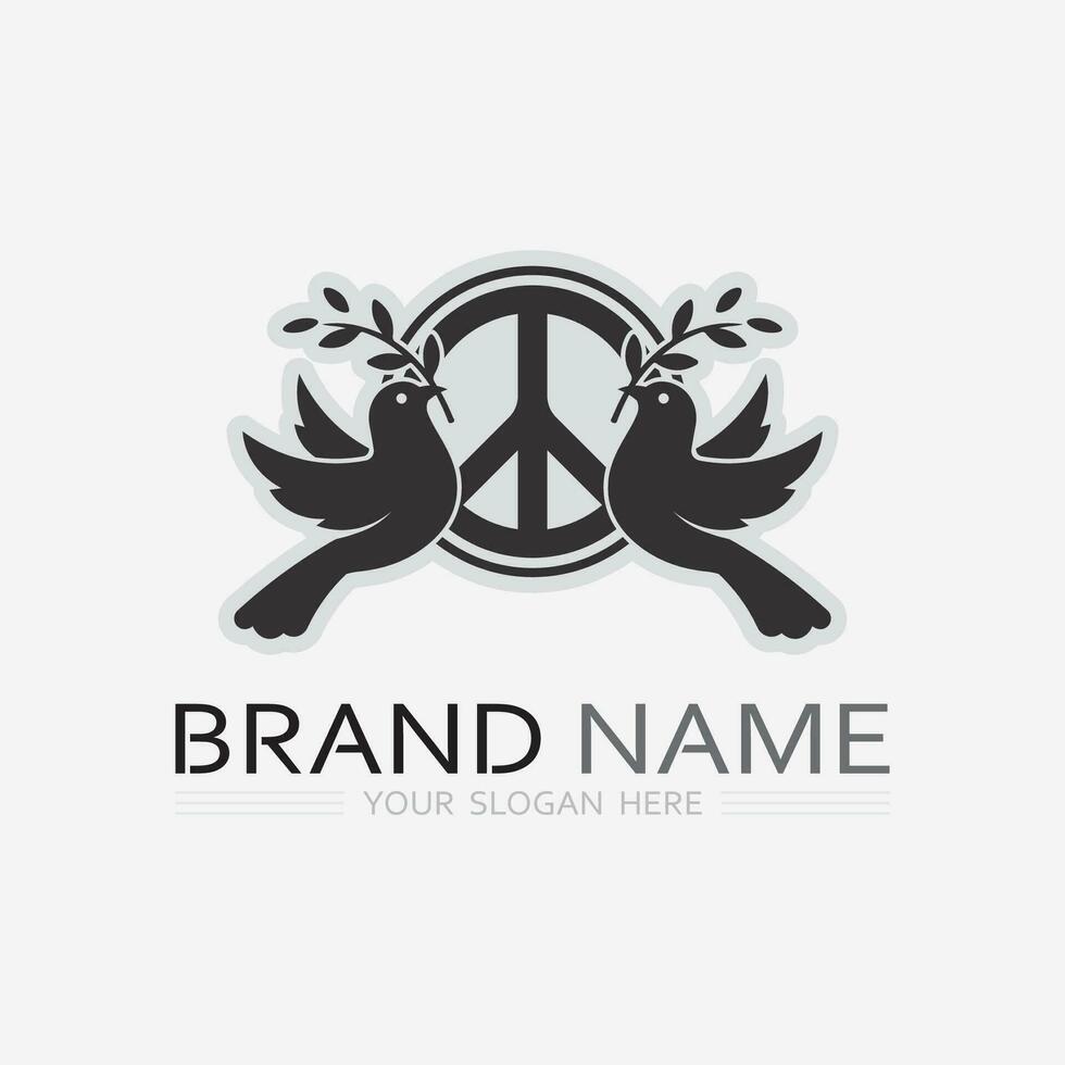 peace logo and design vector illustration concept design