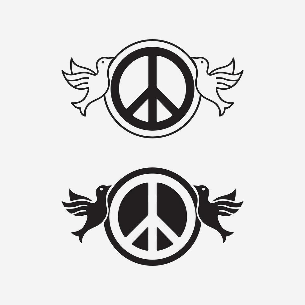 peace logo and design vector illustration concept design