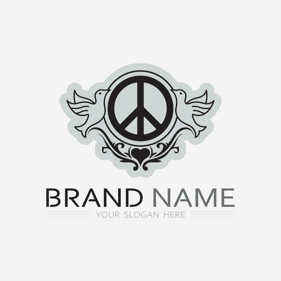 peace logo and design vector illustration concept design