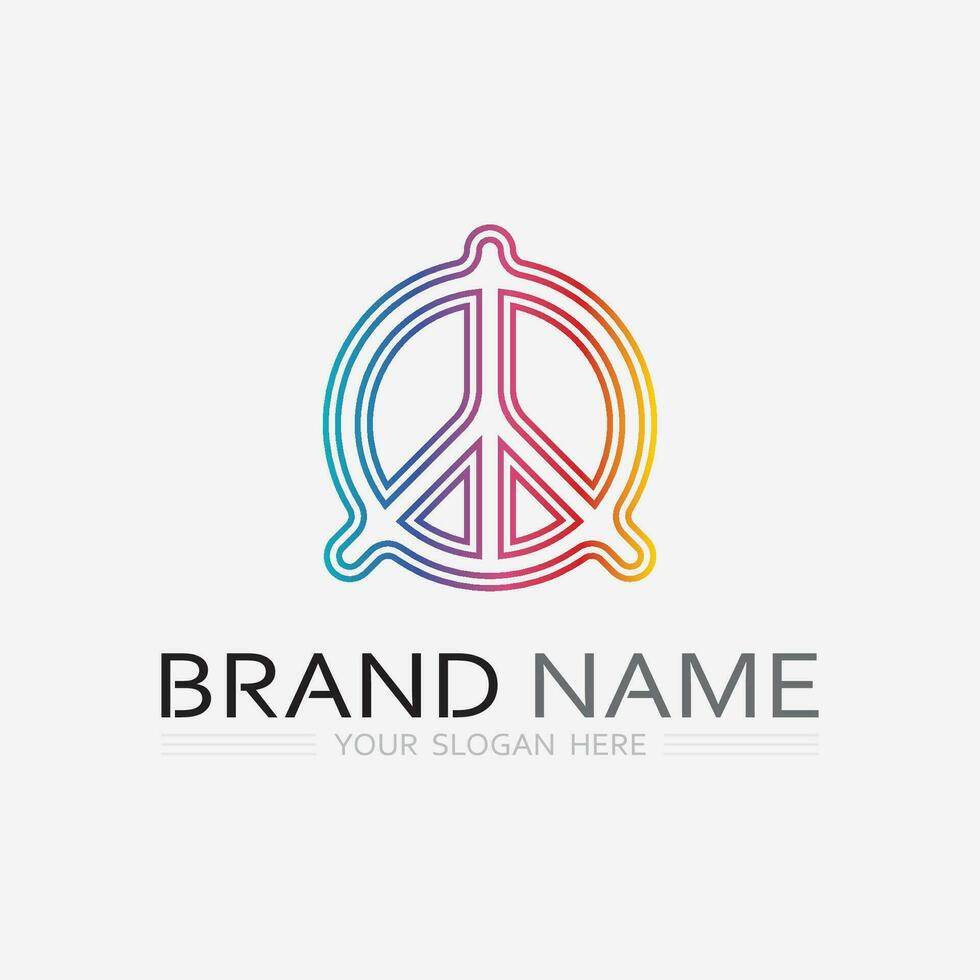 paz logo y diseño vector ilustración concepto diseño