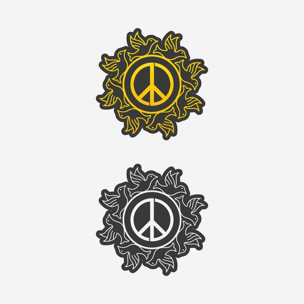 peace logo and design vector illustration concept design