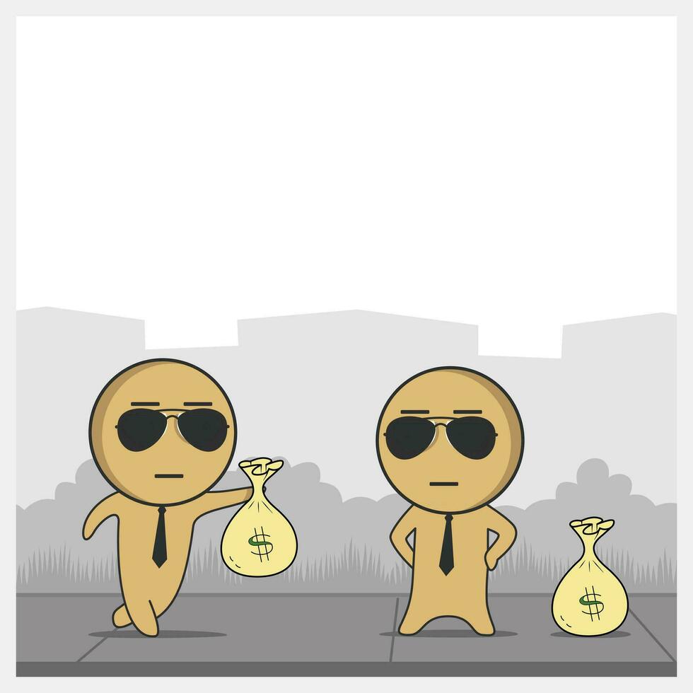 Business people with money vector