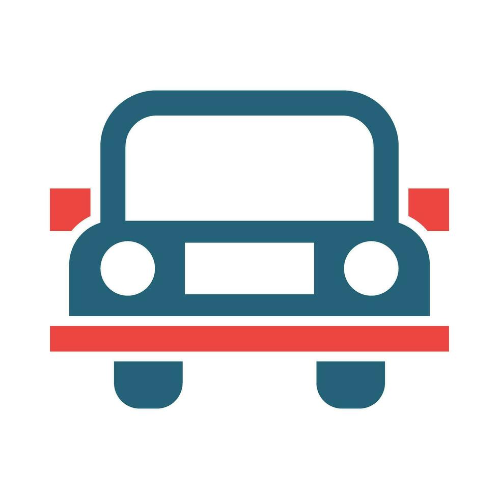 Autonomous Car Glyph Two Color Icon Design vector
