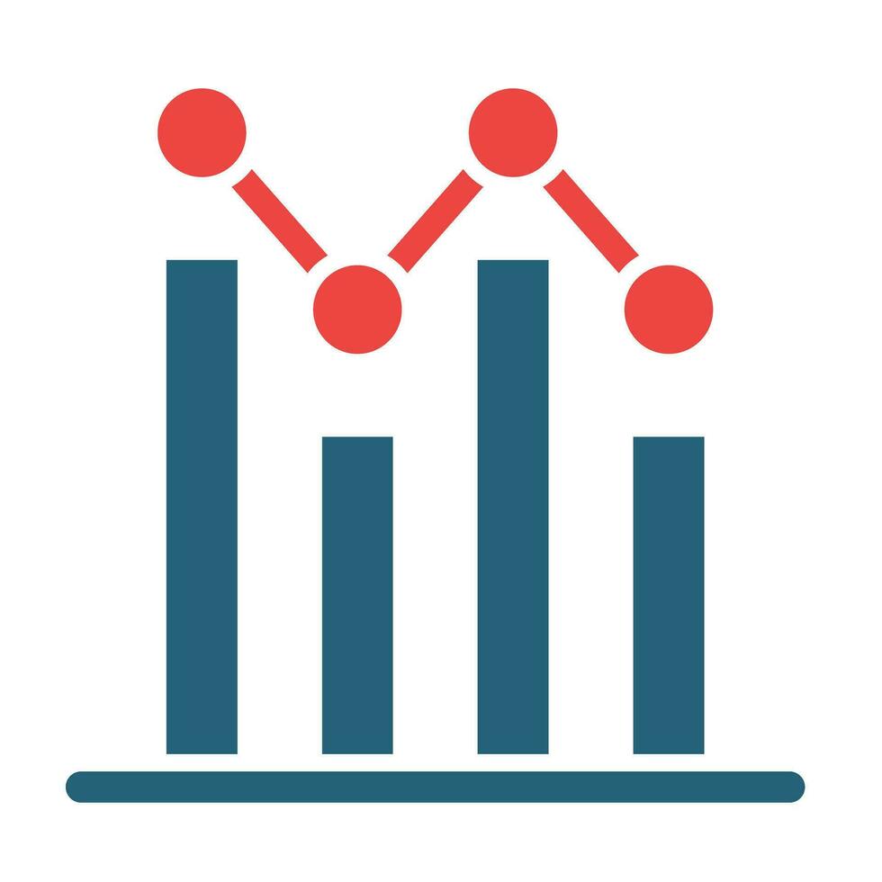 Graph Glyph Two Color Icon Design vector