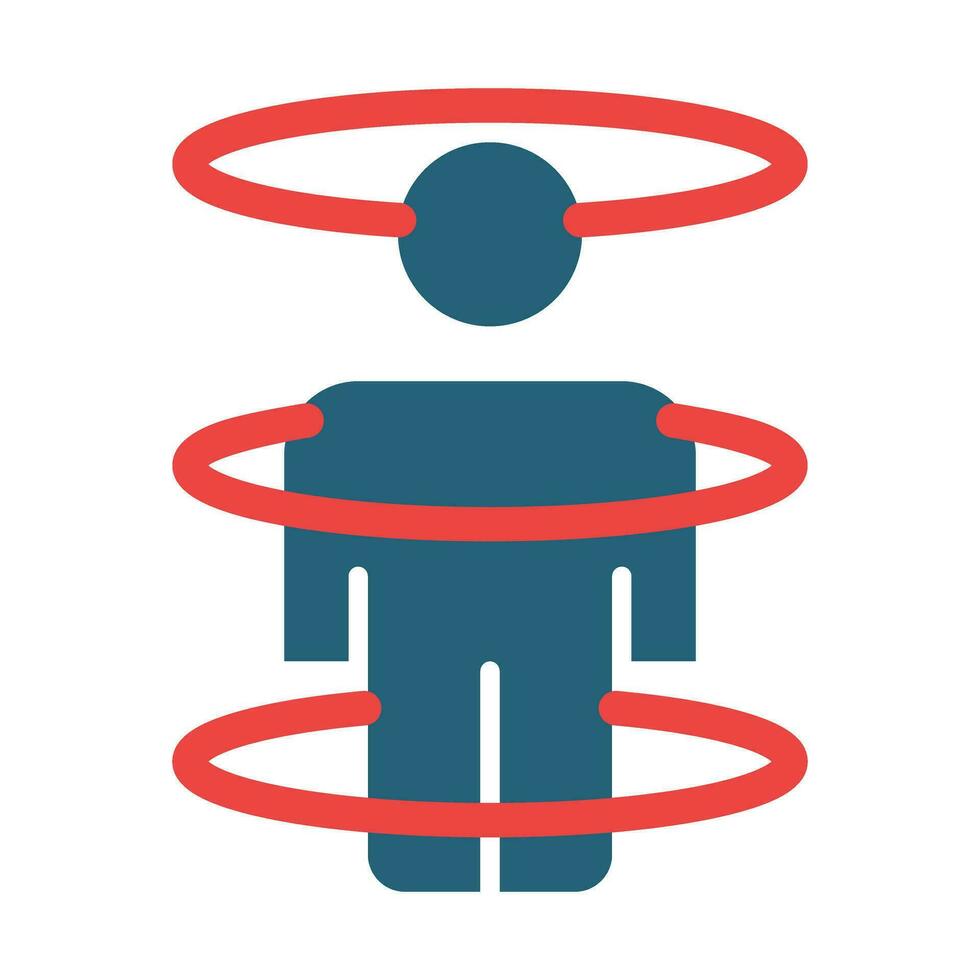 Teleportation Glyph Two Color Icon Design vector