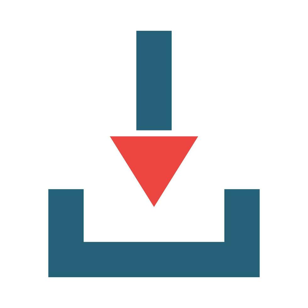 Downloads Glyph Two Color Icon Design vector