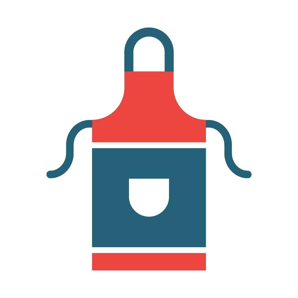 Apron Glyph Two Color Icon Design vector