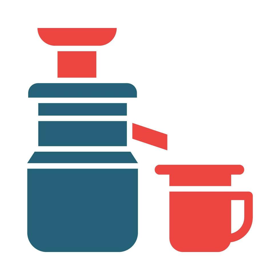 Juicer Glyph Two Color Icon Design vector