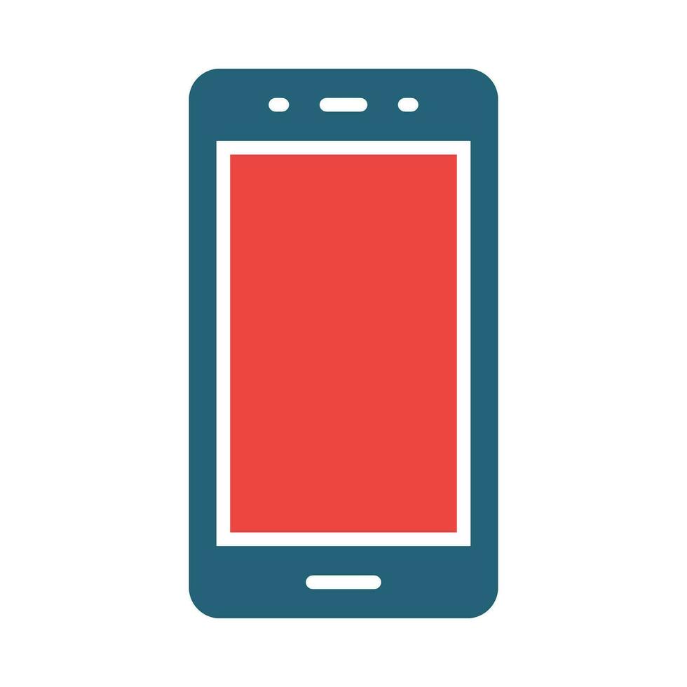 Mobile Phone Glyph Two Color Icon Design vector