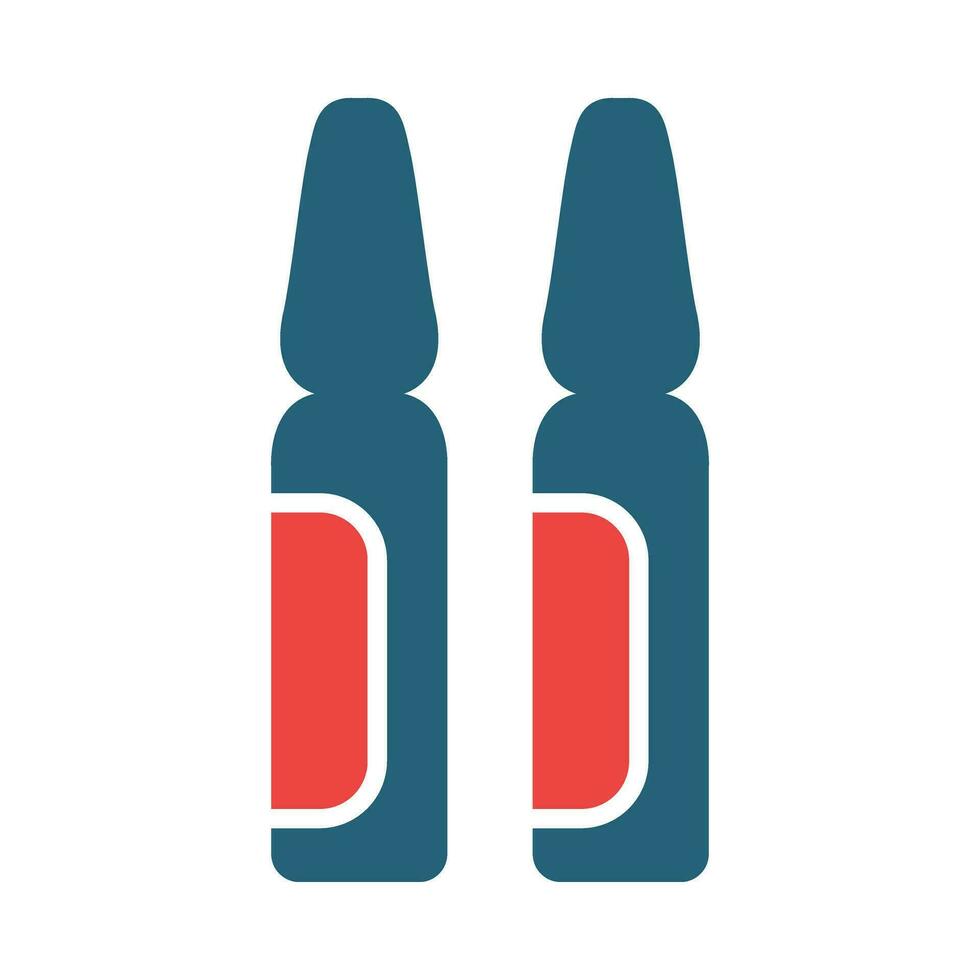 Ampoule Glyph Two Color Icon Design vector