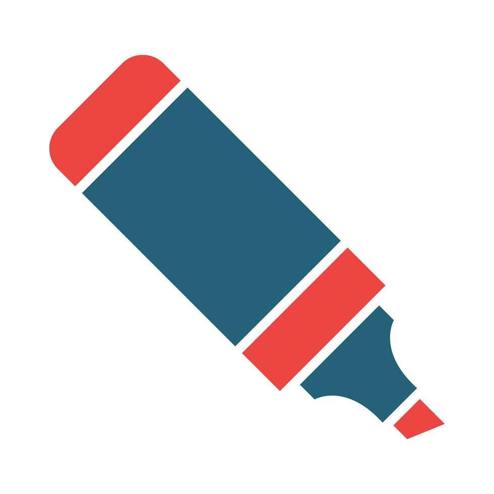 Marker Glyph Two Color Icon Design vector