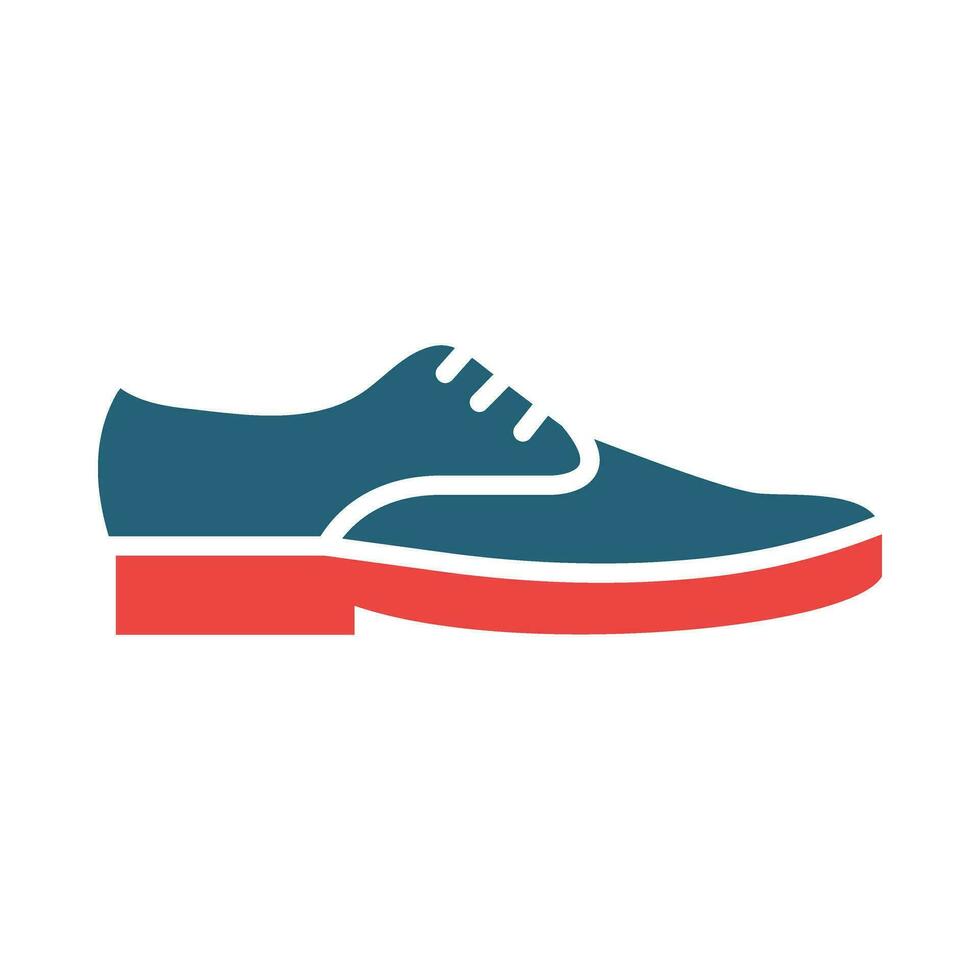 Shoes Glyph Two Color Icon Design vector