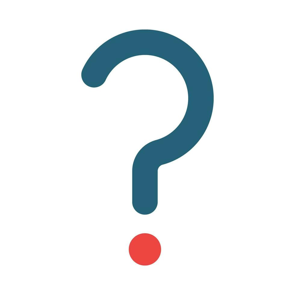 Question Glyph Two Color Icon Design vector