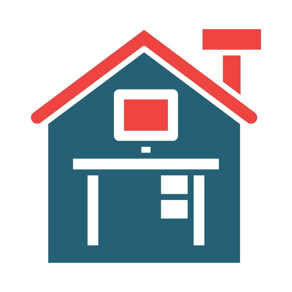 Home Office Glyph Two Color Icon Design vector