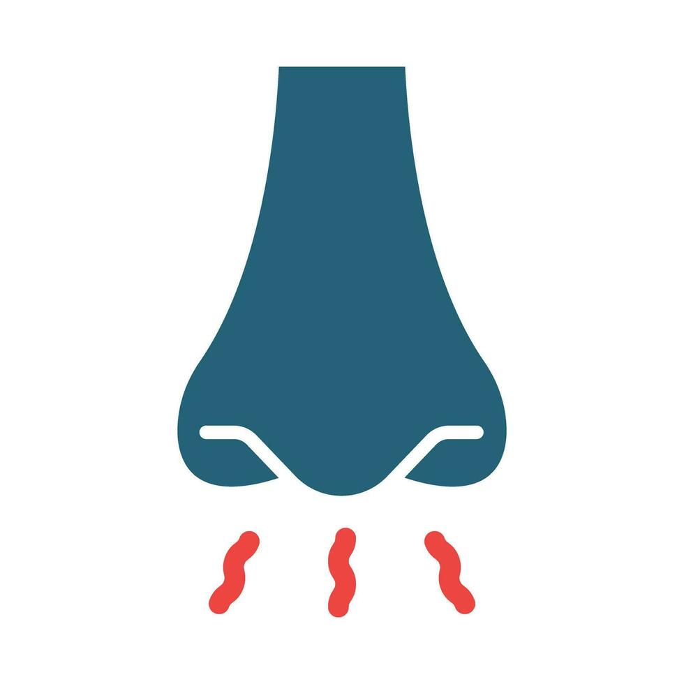 Inhale Glyph Two Color Icon Design vector